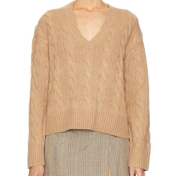 J.Crew Cashmere Cable V Neck Sweater